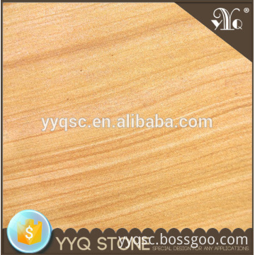 Yellow wood grain sandstone marble